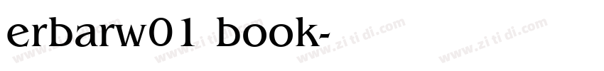erbarw01 book字体转换